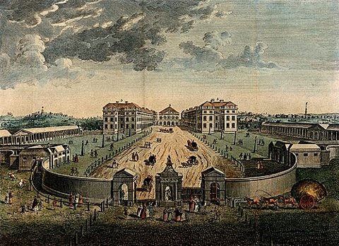 Historical illustration of the Foundling Hospital in London — institutional context