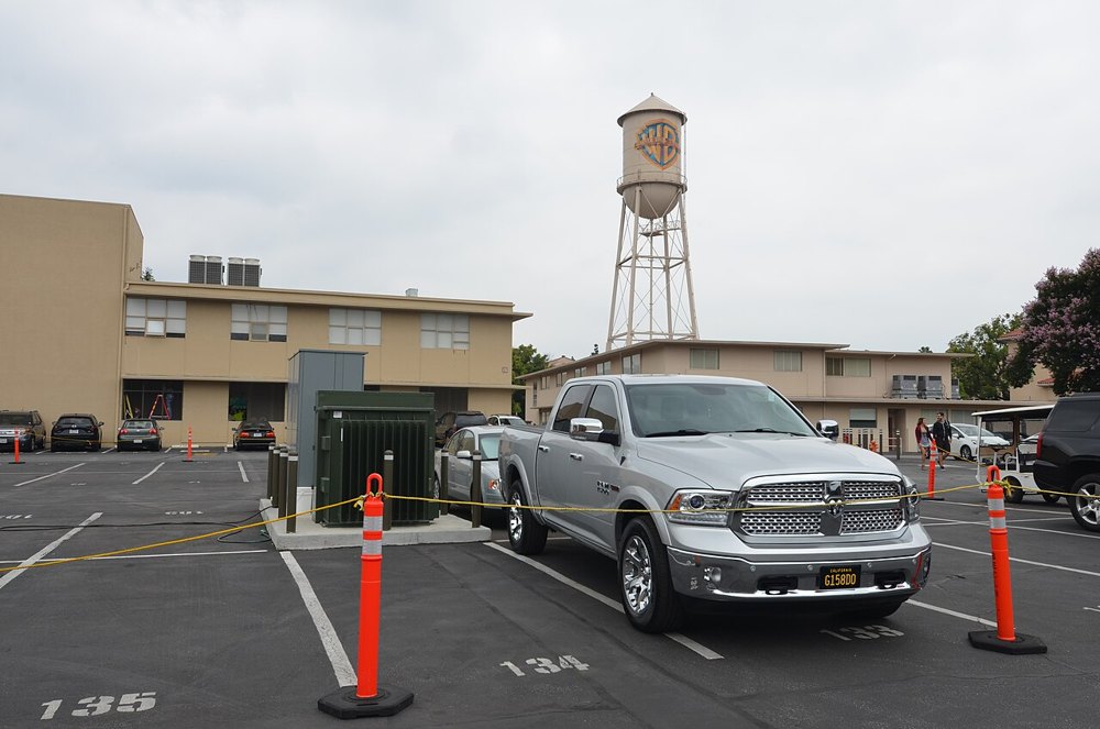 Warner Bros. water tower in Burbank in 2019 — studio context