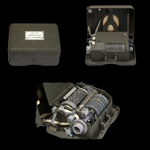 A Hagelin-designed M-209 cipher machine — cryptographic context