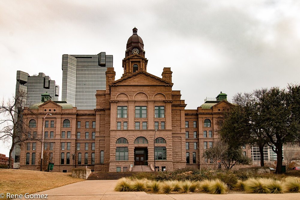 Historic Tarrant County Courthouse in Fort Worth — city context, not the Amarillo trial venue