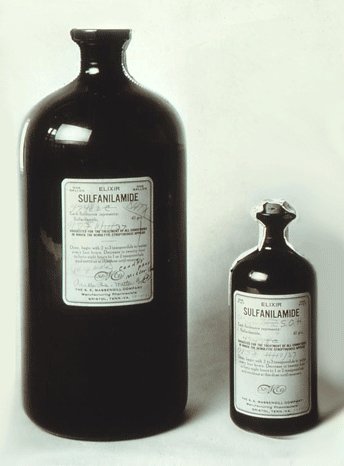 Original Elixir Sulfanilamide medicine bottles