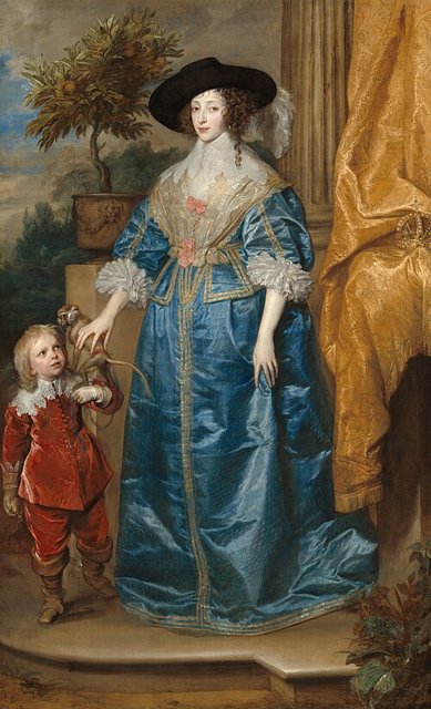 Anthony van Dyck painting of Queen Henrietta Maria and Jeffrey Hudson