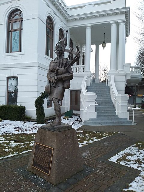 The James Cleland Richardson memorial in Chilliwack — city context