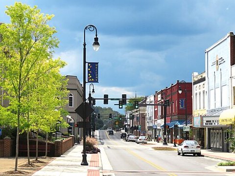 Main Street in Erwin, Tennessee — town context