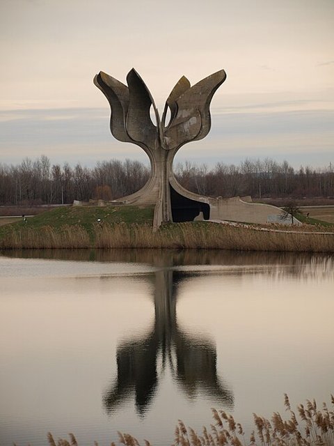 The Stone Flower memorial at Jasenovac